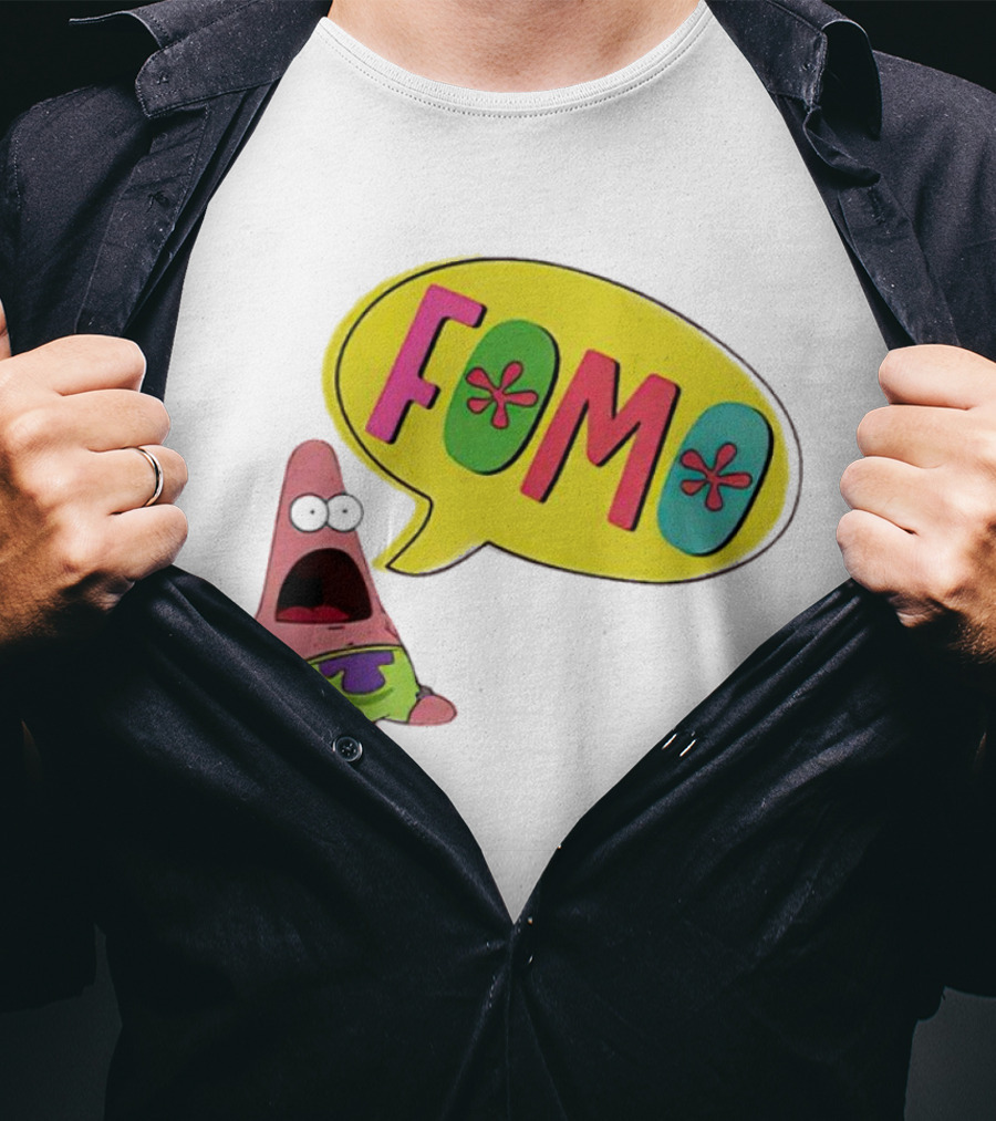 FOMO Surprised Patrick Face Meme Bubble T-Shirt