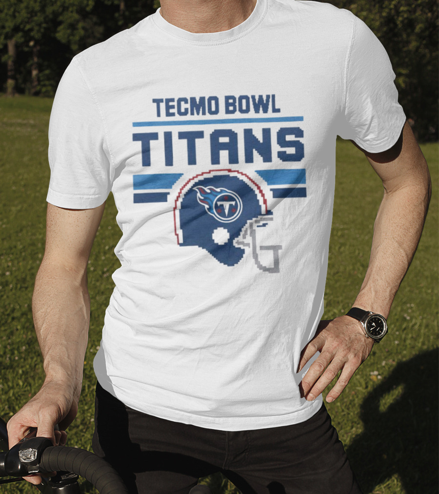 Tecmo Bowl Titans Retro Tennessee Titans Helmet T-Shirt