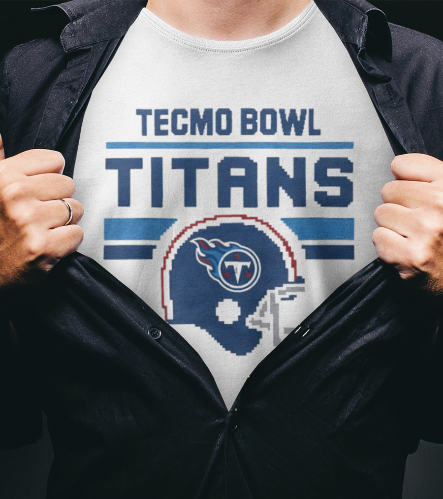 Tecmo Bowl Titans Retro Tennessee Titans Helmet T-Shirt
