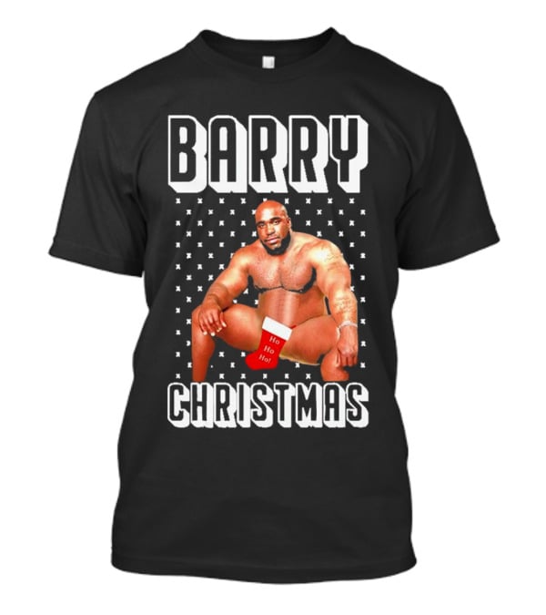 Barry Christmas Ho Ho Ho Stocking Holiday T-Shirt