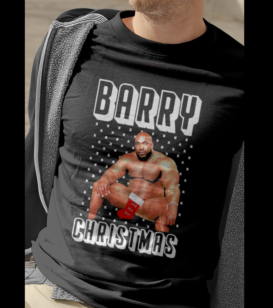 Barry Christmas Ho Ho Ho Stocking Holiday T-Shirt