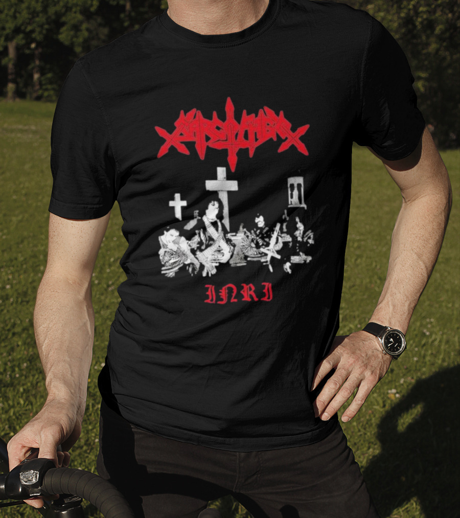 Sarcofago INRI Graveyard Crosses Photo T-Shirt