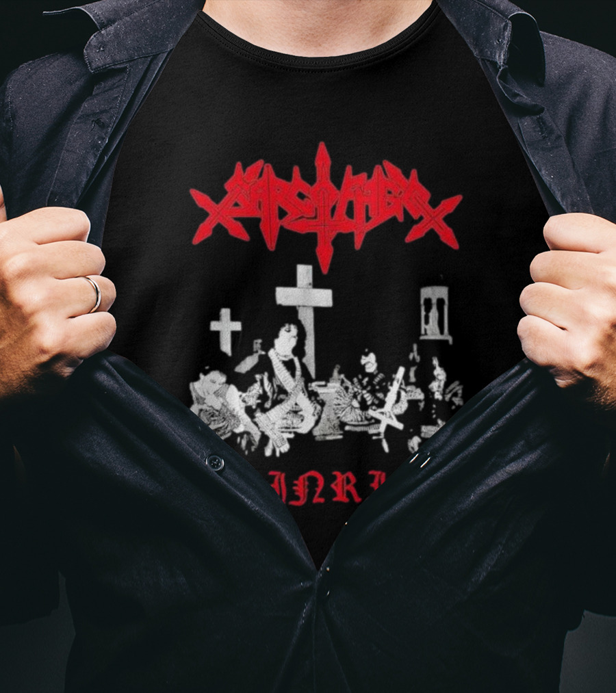 Sarcofago INRI Graveyard Crosses Photo T-Shirt