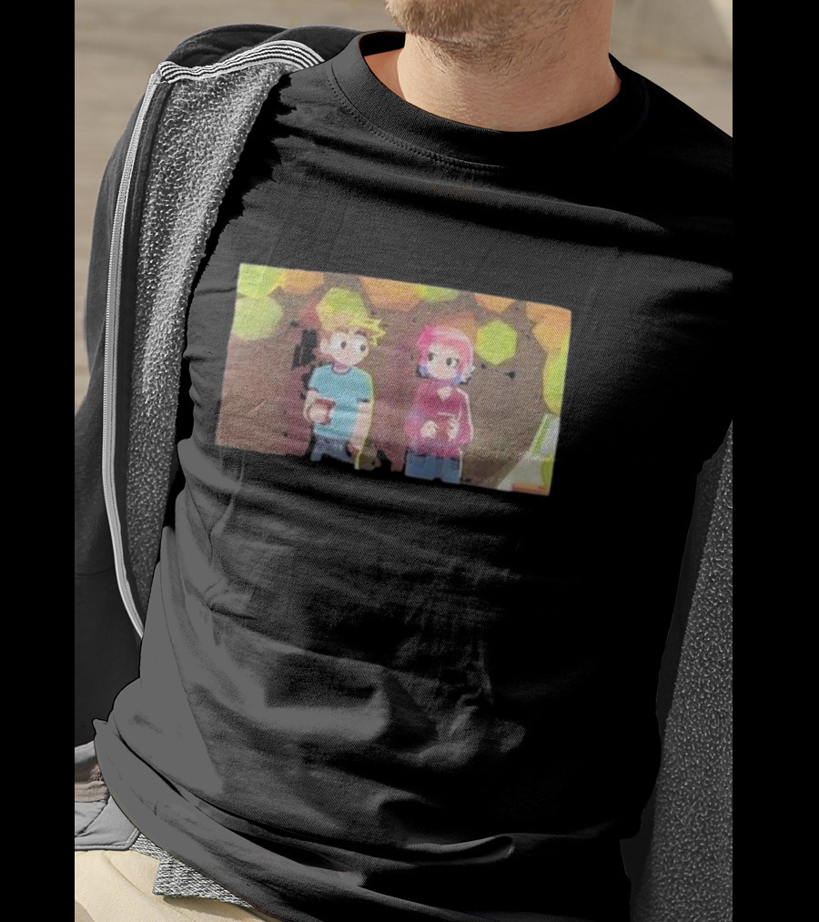 Scott Pilgrim Takes Off Hexagon Tree Scene T-Shirt
