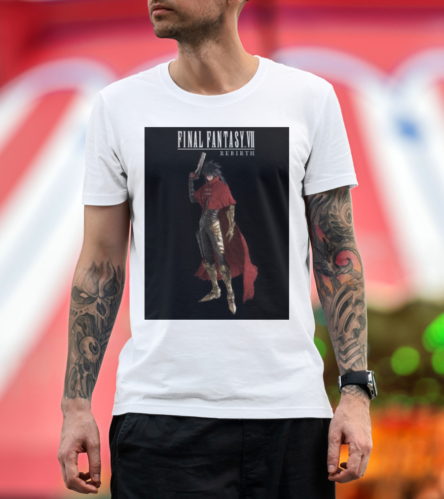 Final Fantasy VII Rebirth Vincent Valentine Character T-Shirt
