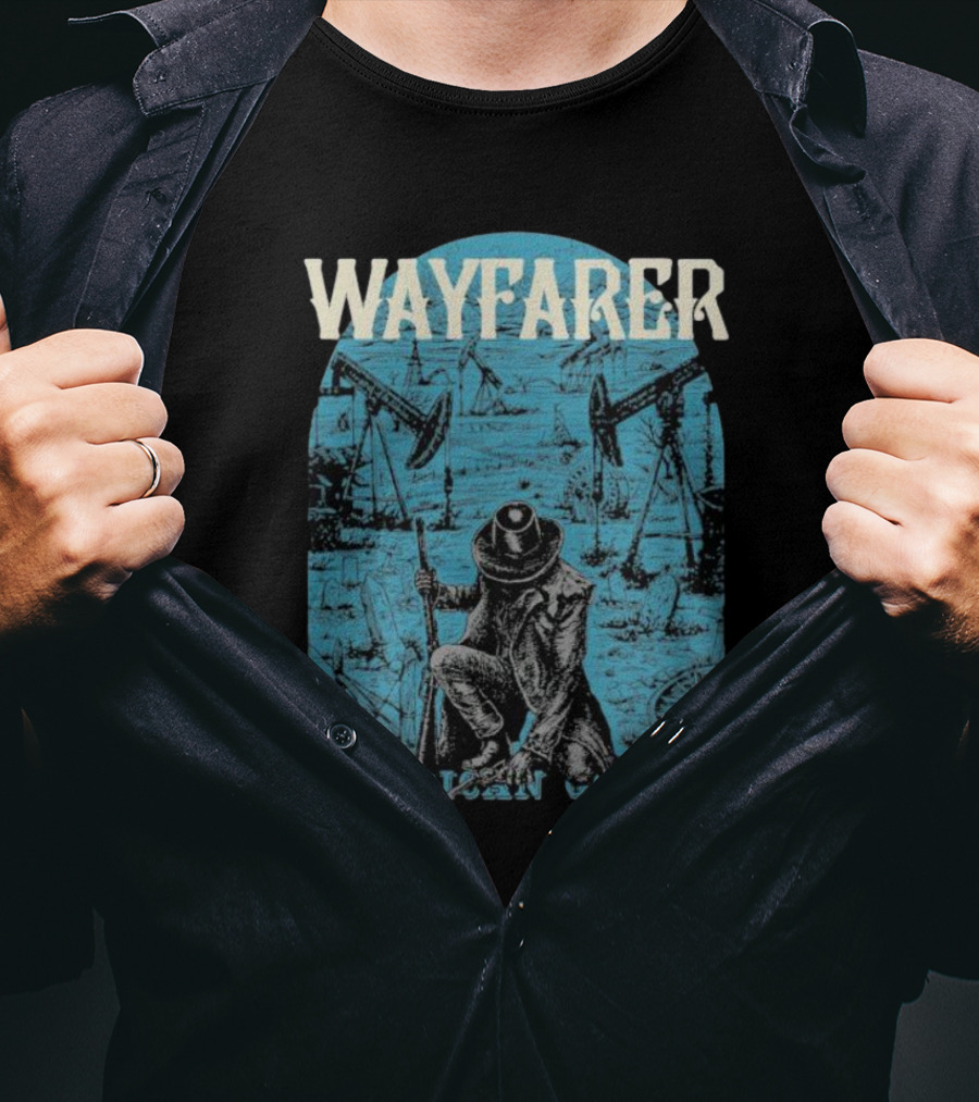 WAYFARER Oil Rig Cowboy American Gothic T-Shirt