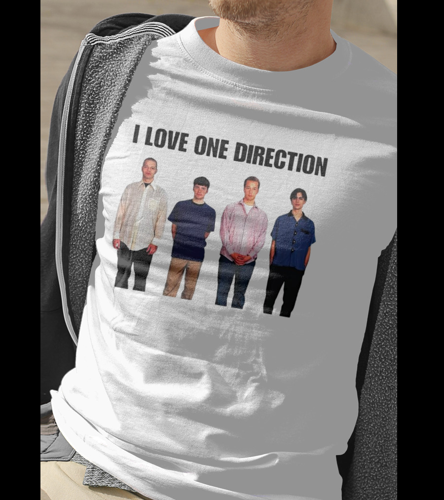 I Love One Direction Plaatse Nemen Baard Menswear T-Shirt