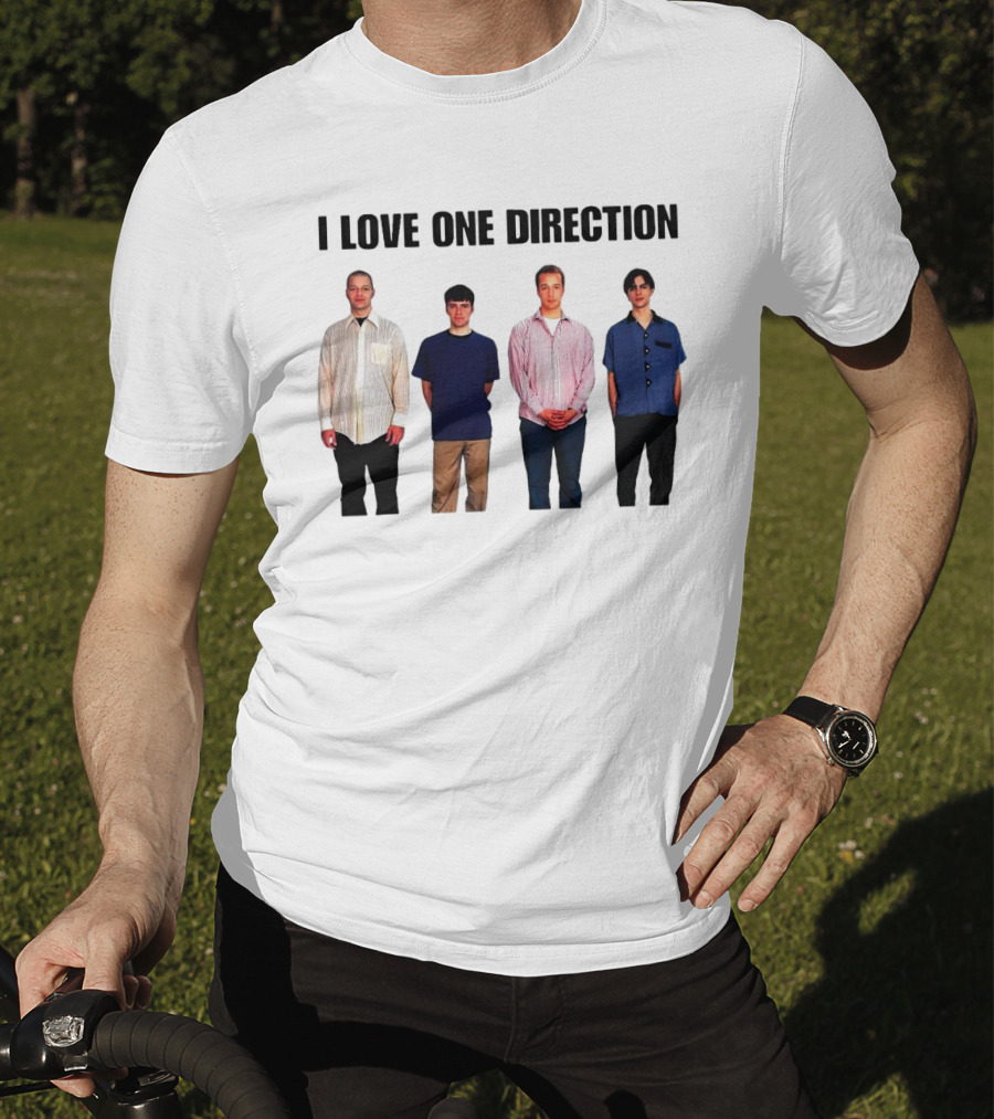 I Love One Direction Plaatse Nemen Baard Menswear T-Shirt