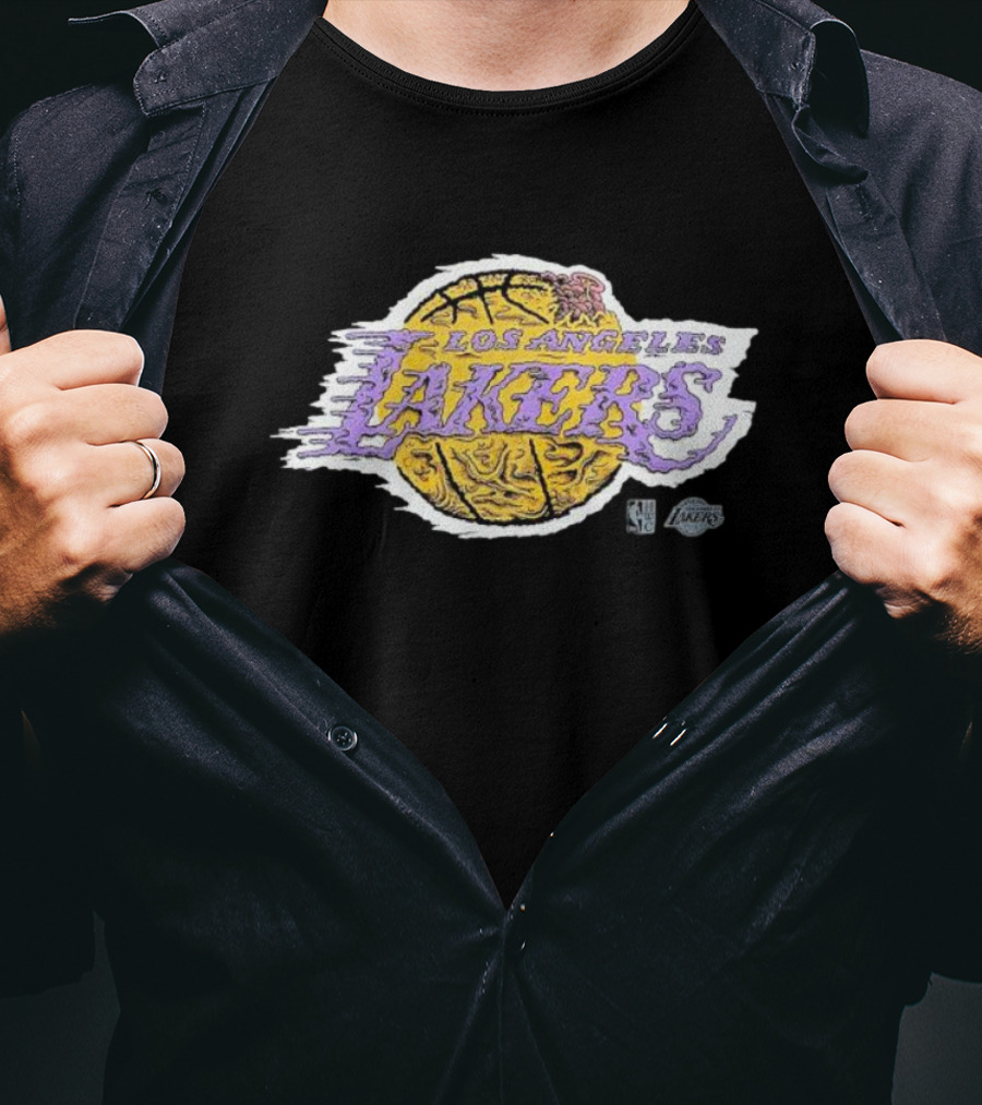 Los Angeles Lakers NBA Basketball Logo Deconstructed T-Shirt