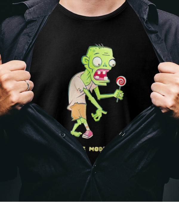 ZOMBIE MODE OFF LOLLIPOP CHARACTER VIBRANT T-Shirt