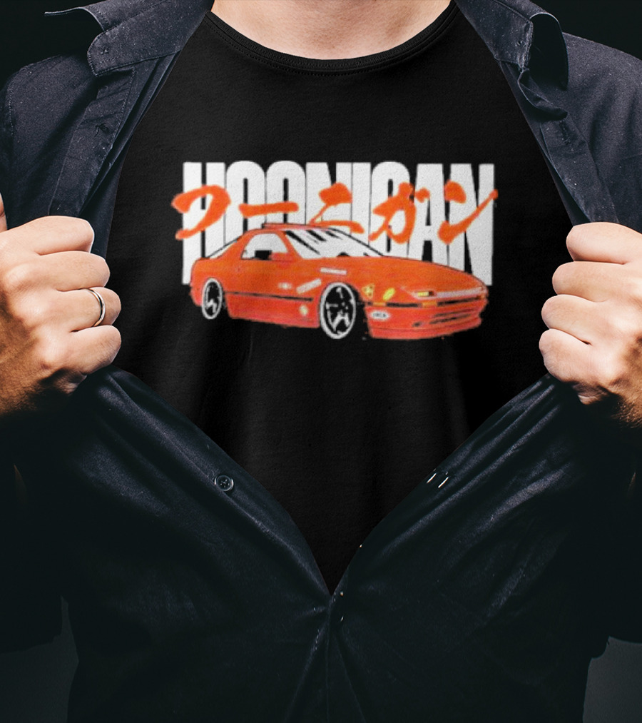 Hoonigan FC Rotary Japanese Kanji Red Sports Car T-Shirt