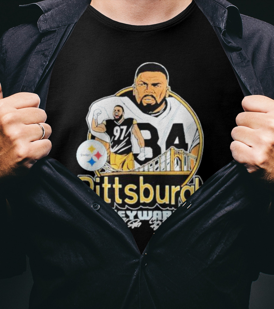 Pittsburgh Steelers Heyward 97 Ironhead Signature Bridge T-Shirt