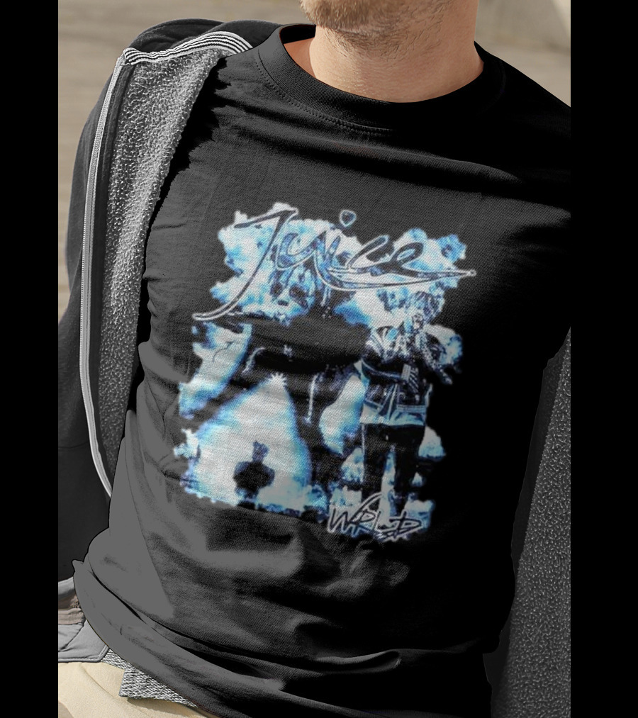 Juice Wrld Blue Collage With Signature Style Elements T-Shirt