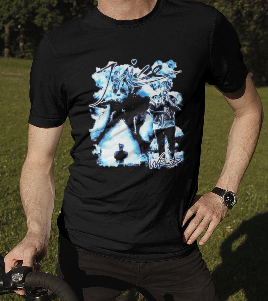 Juice Wrld Blue Collage With Signature Style Elements T-Shirt