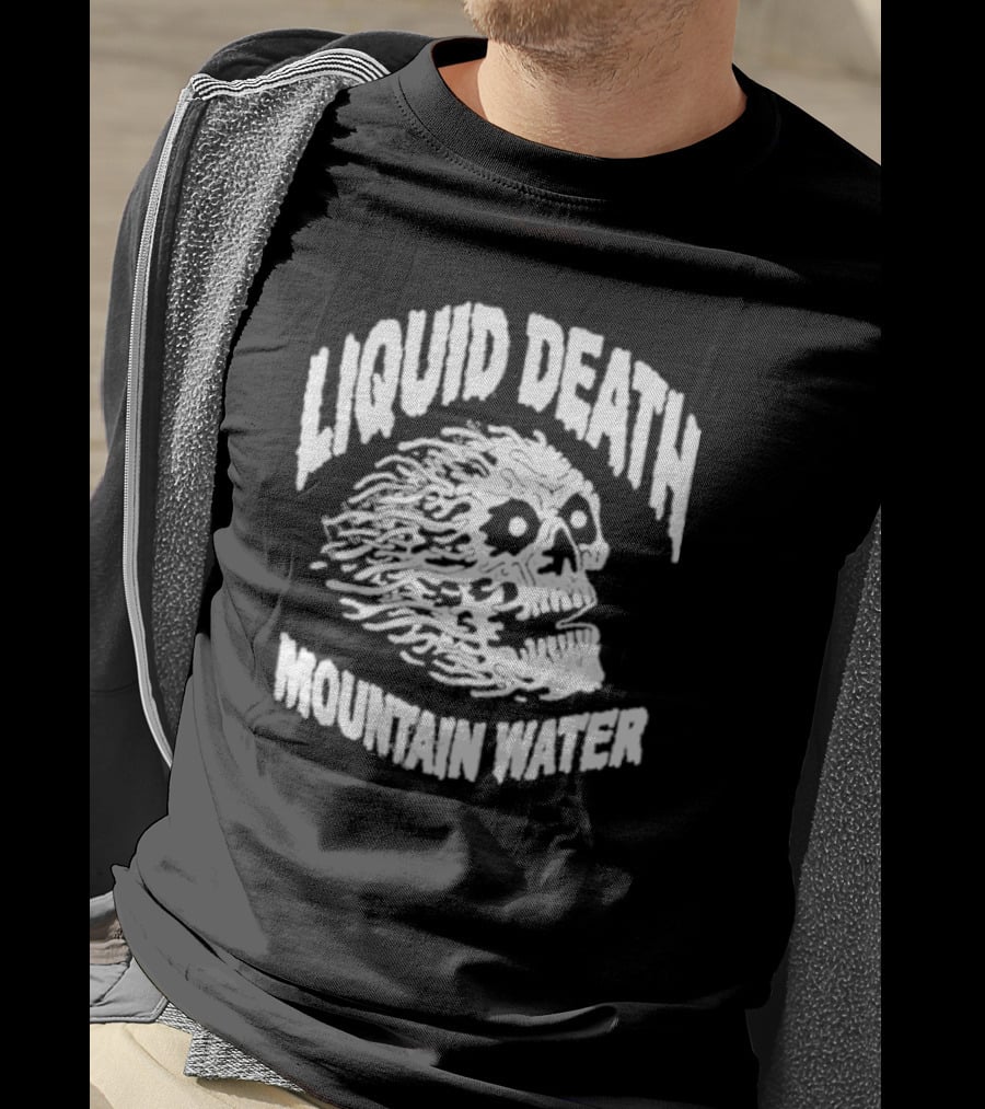Liquid Death Mountain Water Skull T-Shirt