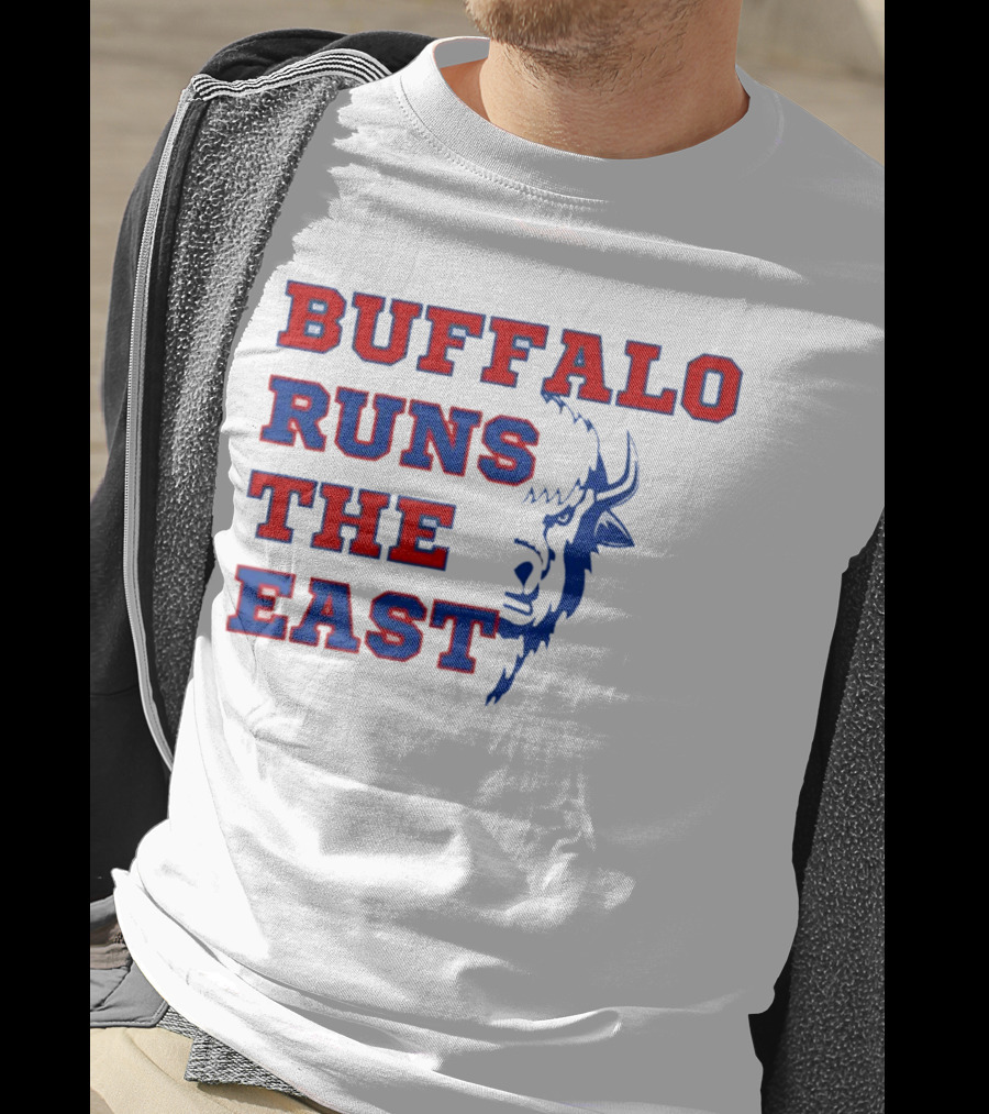 Buffalo Runs The East Bold Text With Buffalo T-Shirt