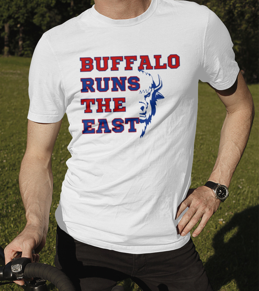 Buffalo Runs The East Bold Text With Buffalo T-Shirt