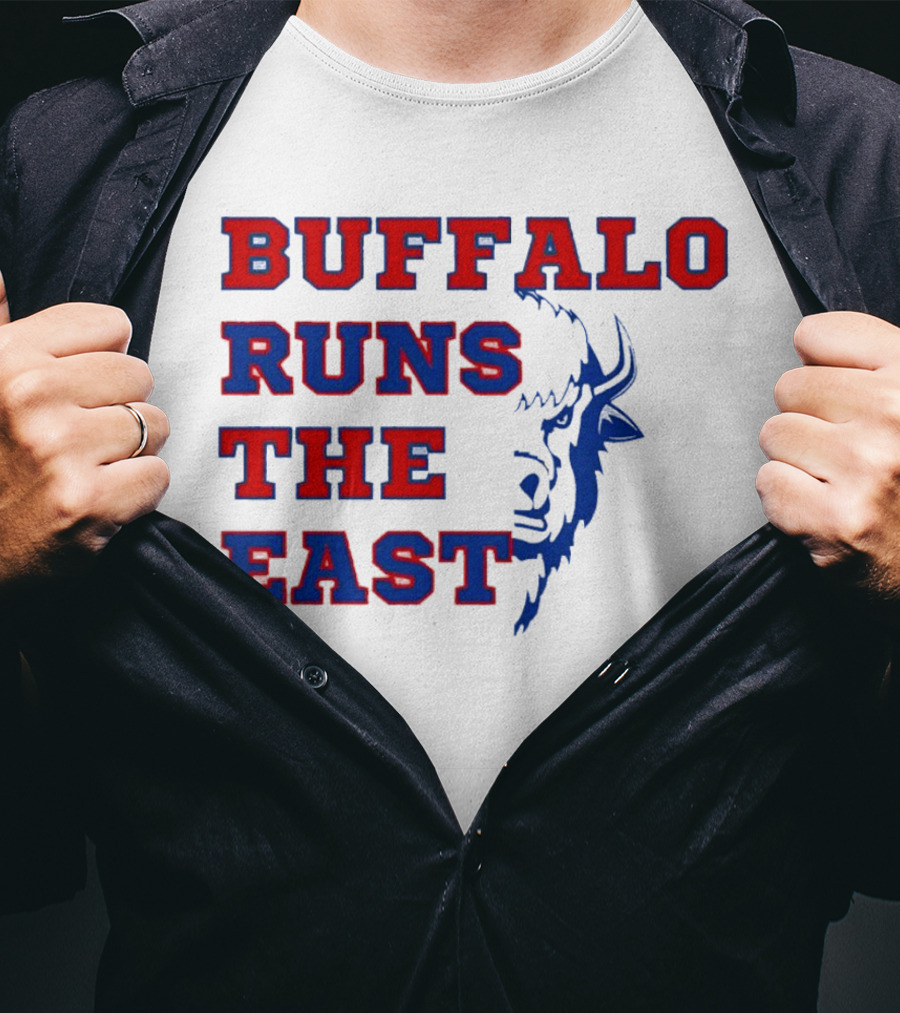 Buffalo Runs The East Bold Text With Buffalo T-Shirt