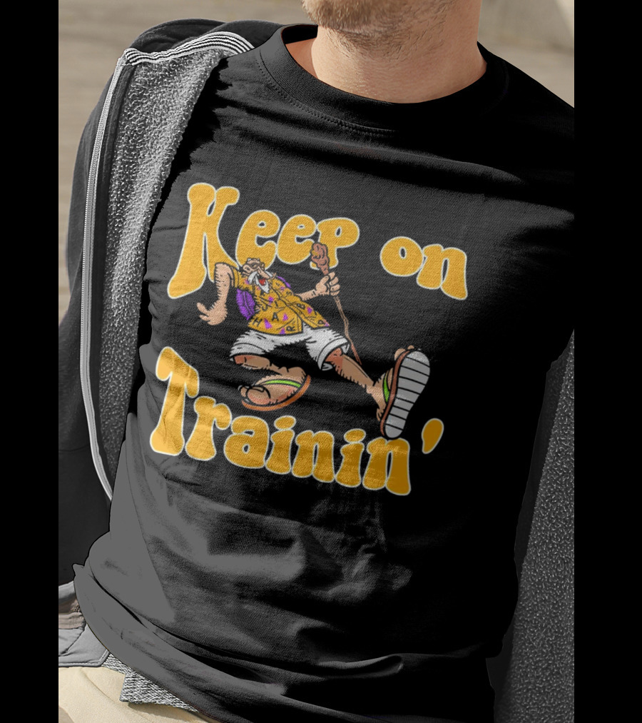 Master Roshi Keep On Trainin' Retro Style Sandals Hawaiian Shirt Cane T-Shirt