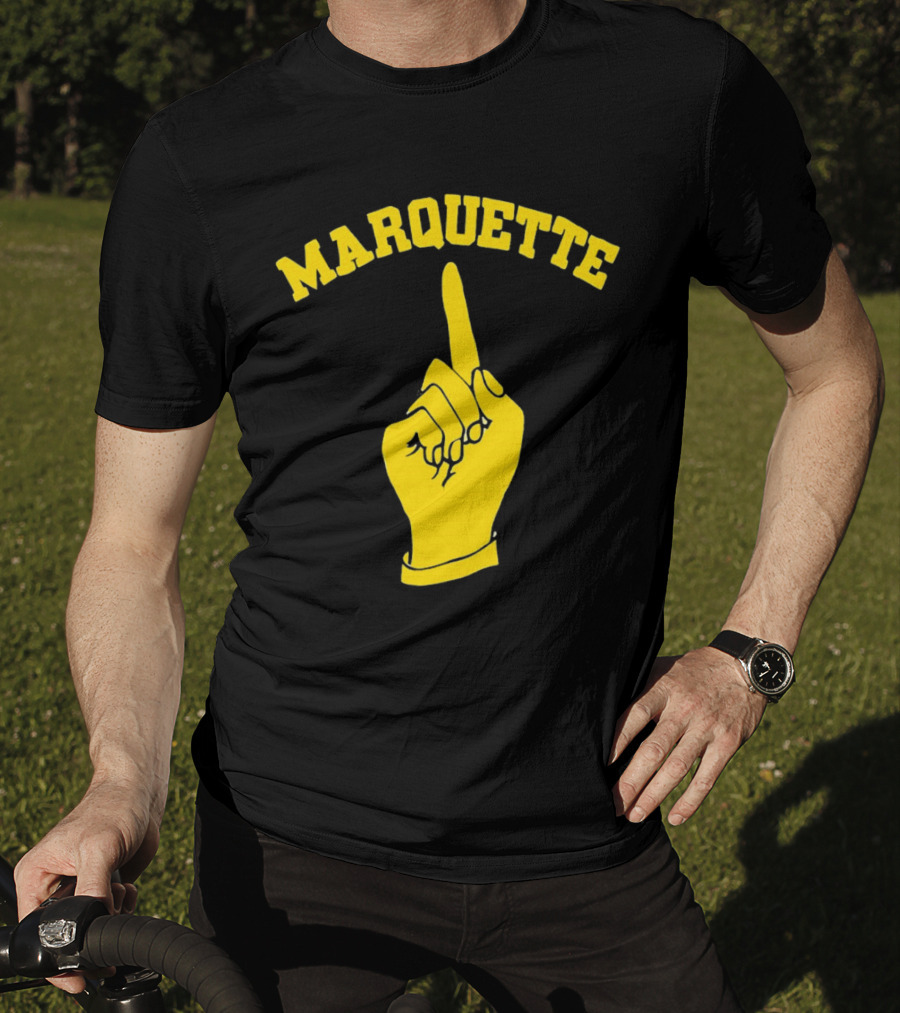 Marquette Yellow Number One Finger T-Shirt