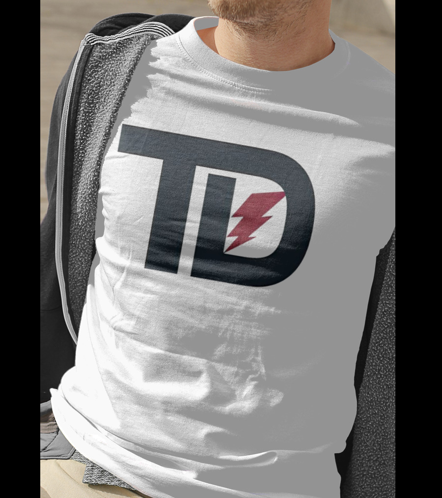 TD Logo With Red Lightning Bolt Tank Dell Houston Texans Football T-Shirt