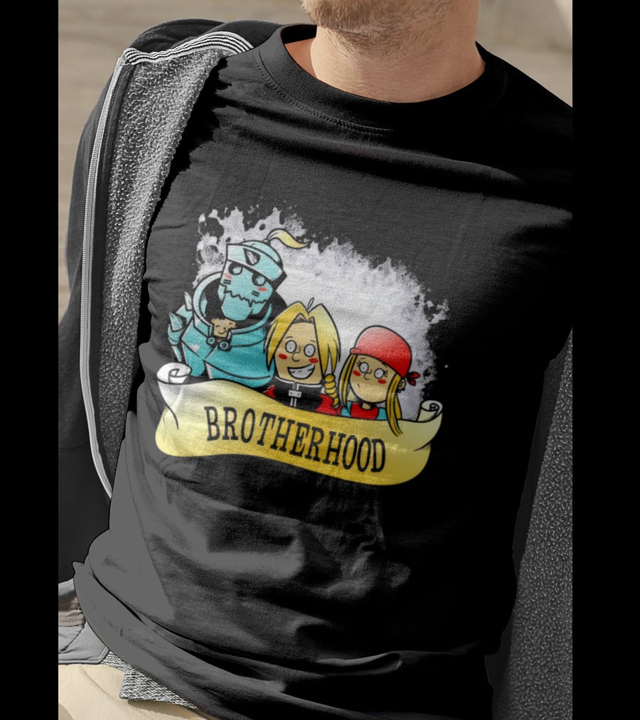 Brotherhood Alphonse Edward Winry Banner T-Shirt
