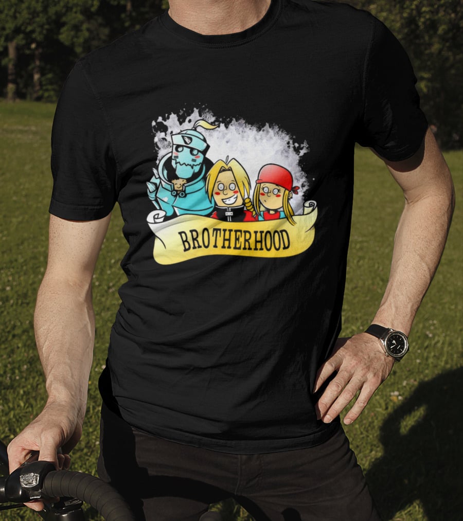 Brotherhood Alphonse Edward Winry Banner T-Shirt