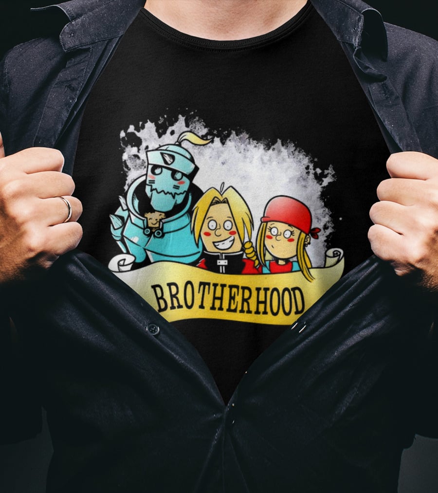 Brotherhood Alphonse Edward Winry Banner T-Shirt