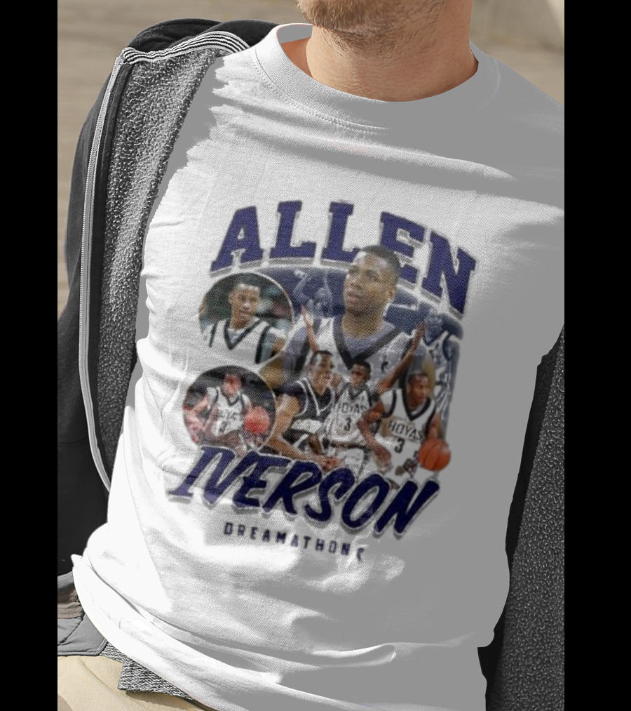 Allen Iverson Georgetown Hoyas Collage T-Shirt