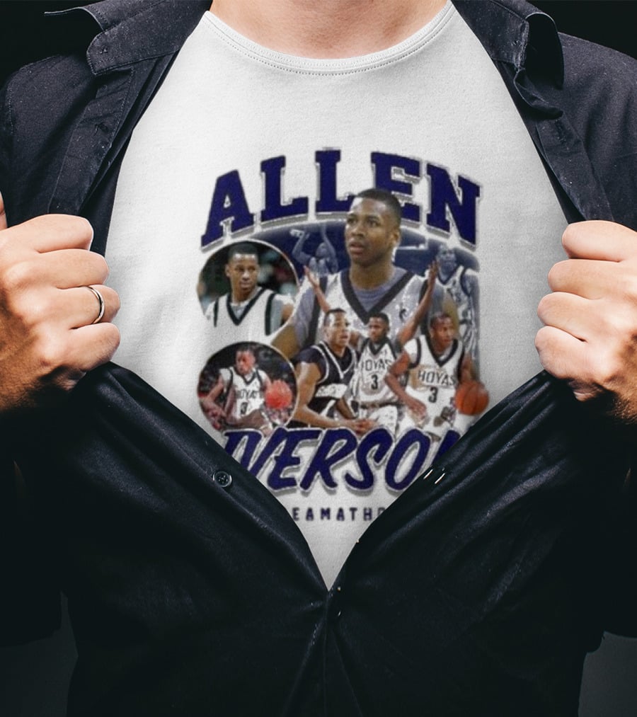 Allen Iverson Georgetown Hoyas Collage T-Shirt