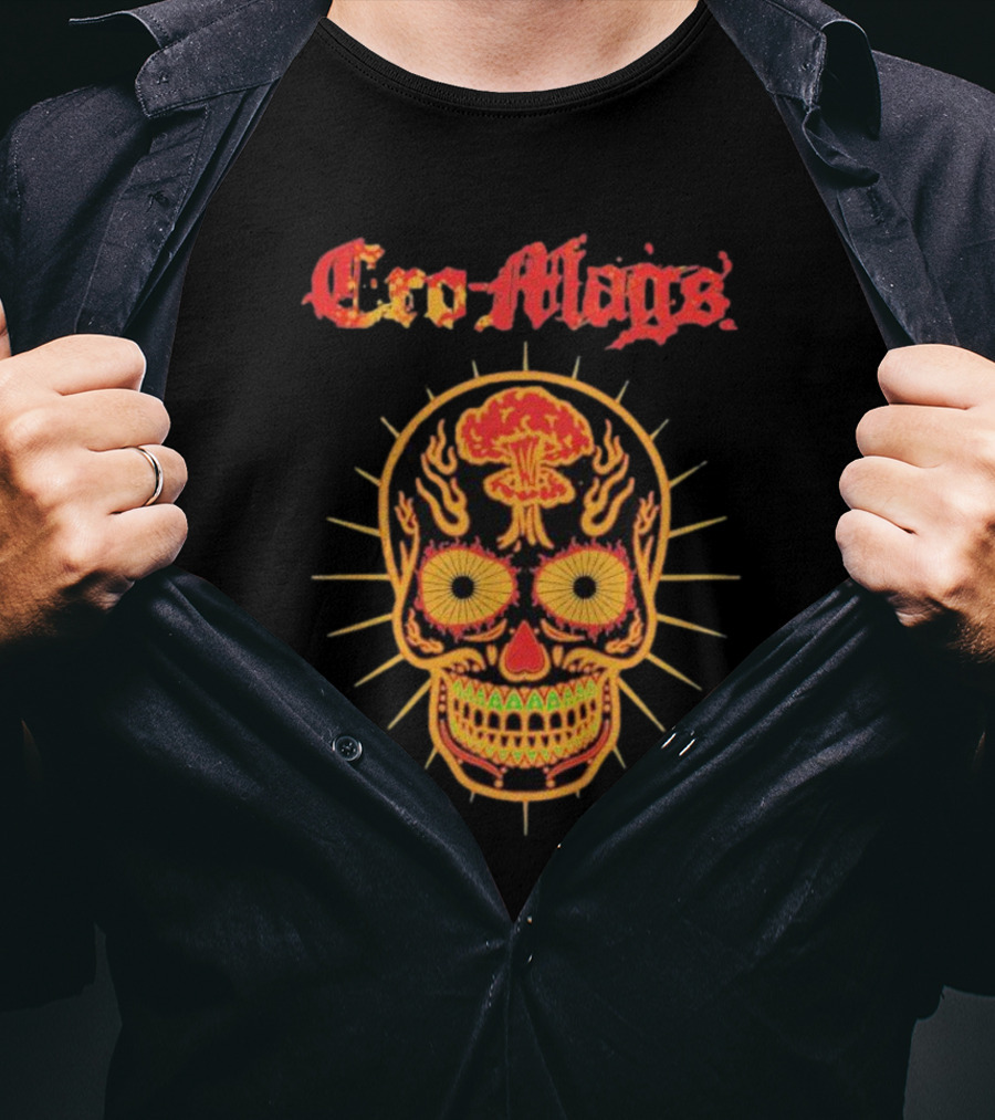Cro-Mags Age Of The Dead Skull With Nuclear Explosion T-Shirt