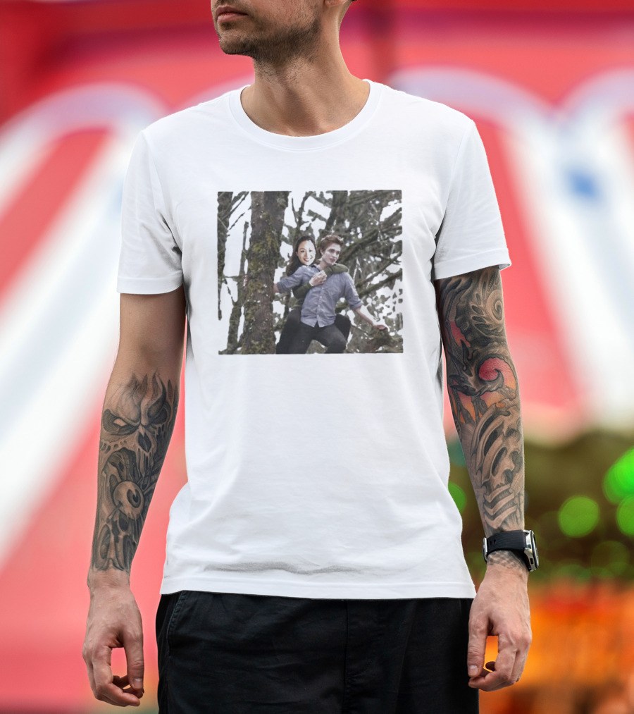 Custom Face Twilight Vampire Romance Parody with Wolf Elements T-Shirt