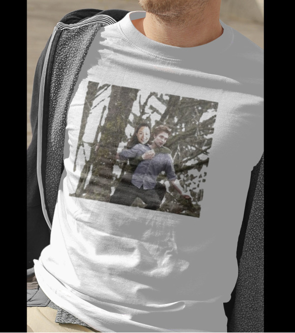 Custom Face Twilight Vampire Romance Parody With Wolf Elements T-Shirt