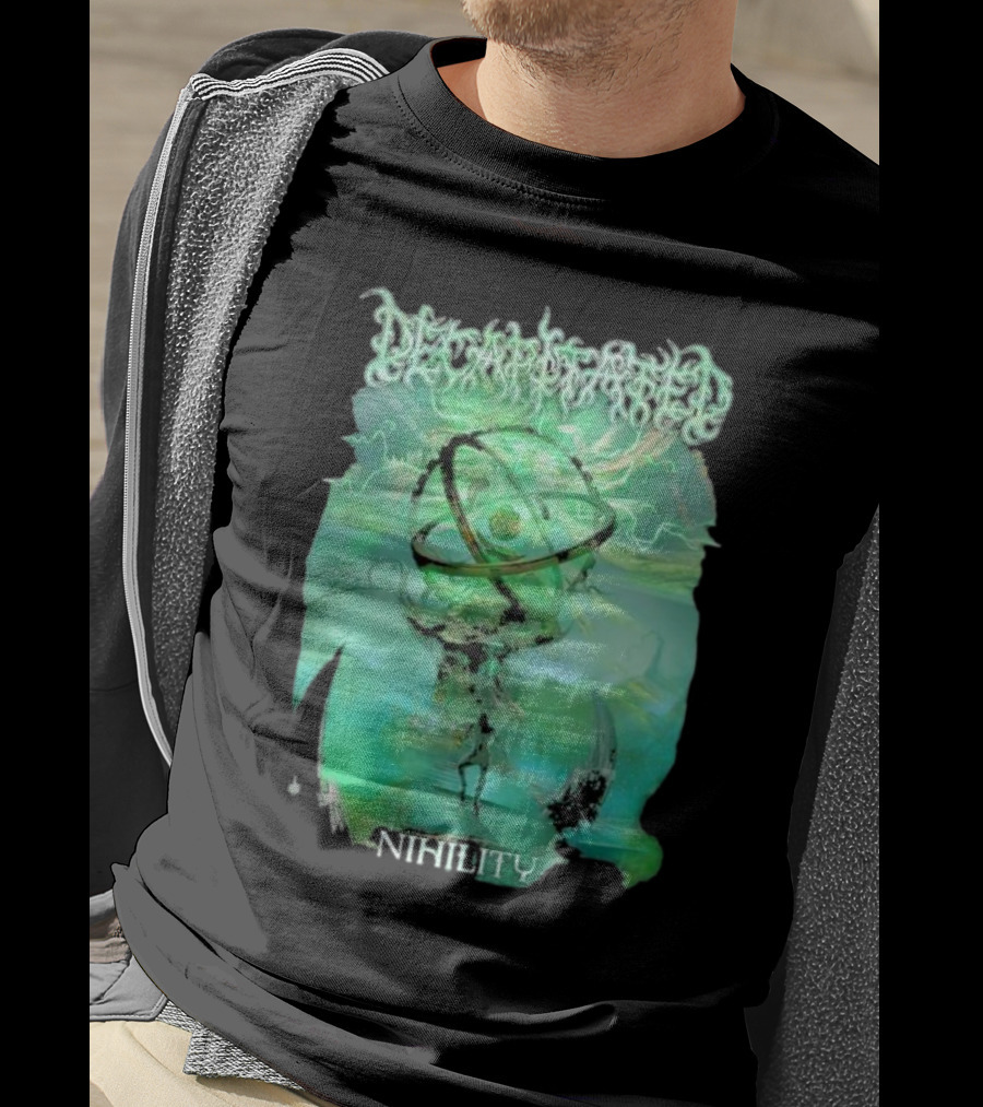 Decapitated Nihility Atomic Symbol Surreal Green Landscape T-Shirt