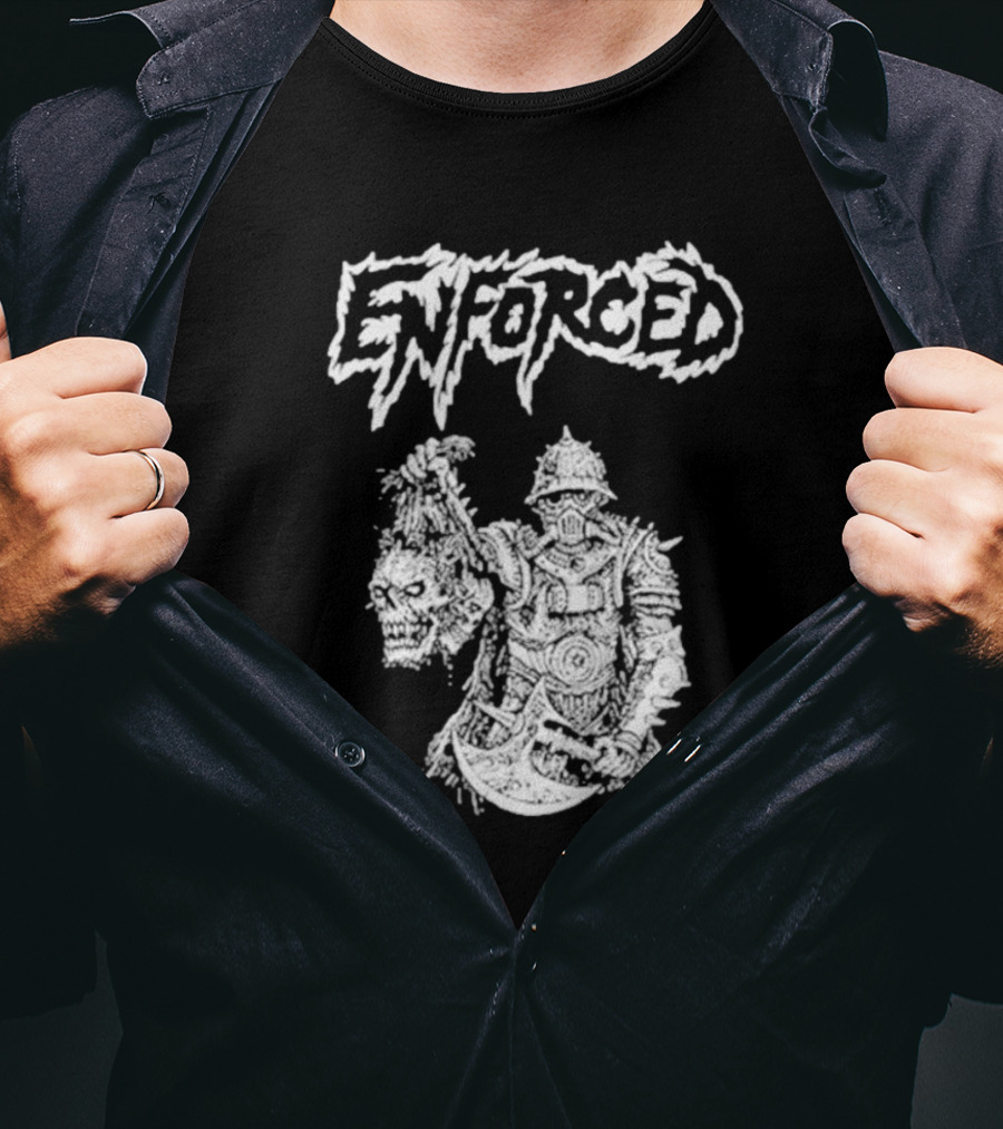 Enforced Warrior Holding Severed Head With Axe T-Shirt