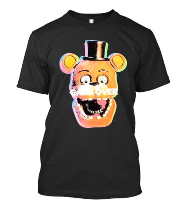 Five Nights At Freddy’s Game Over Text Freddy Head With Hat T-Shirt