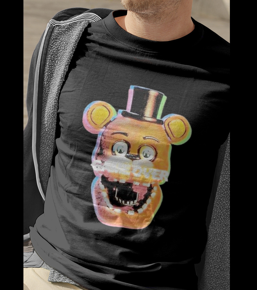 Five Nights At Freddy’s Game Over Text Freddy Head With Hat T-Shirt