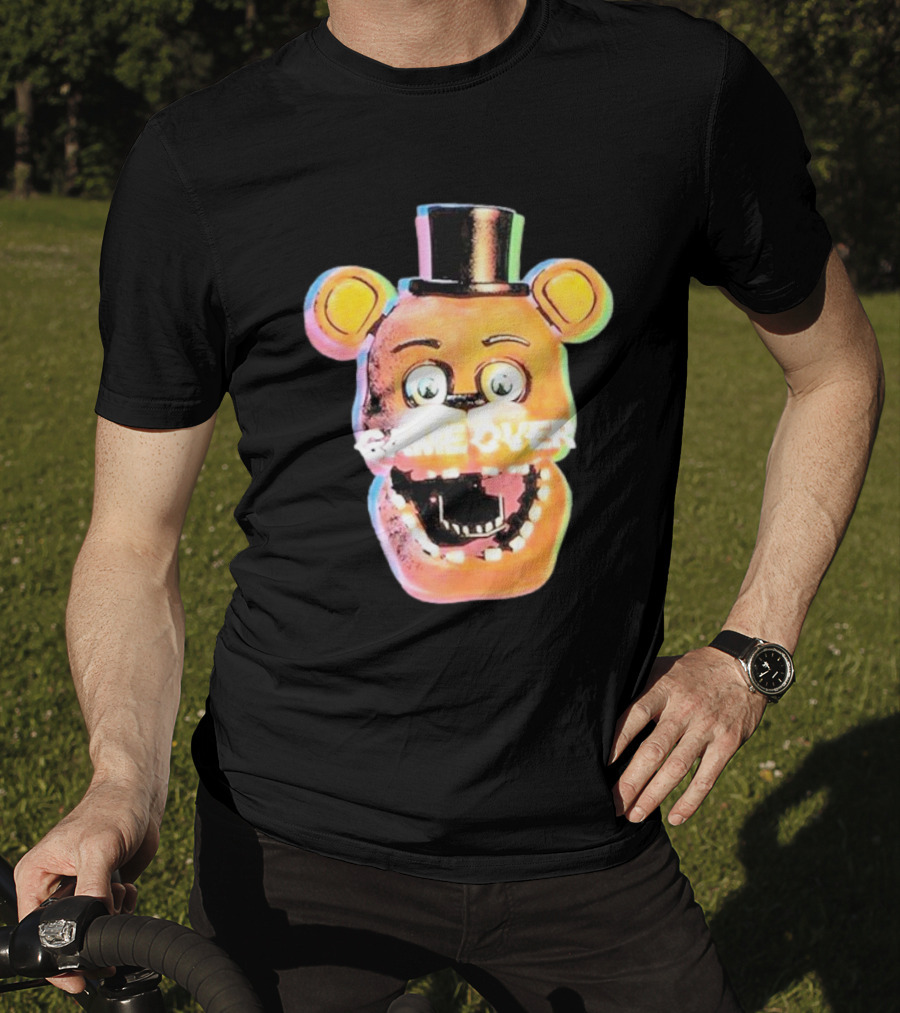 Five Nights At Freddy’s Game Over Text Freddy Head With Hat T-Shirt