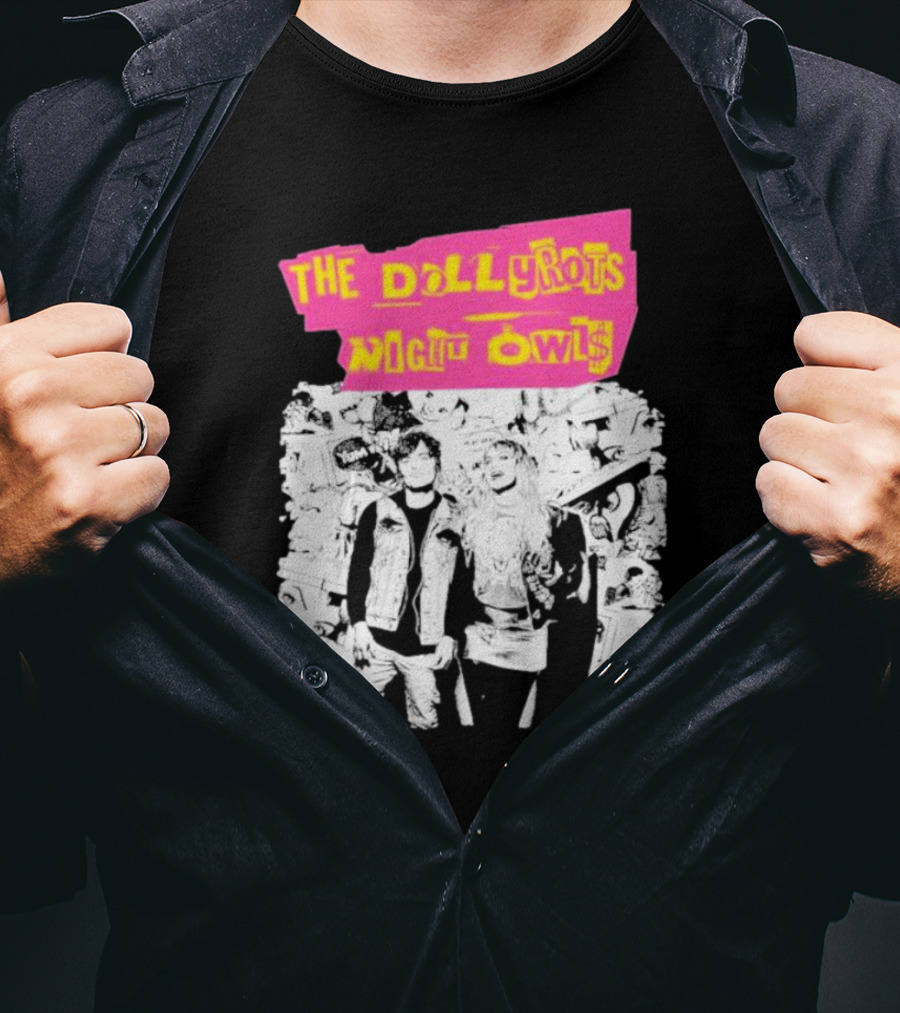 The Dollyrots Night Owls Retro Album Collage T-Shirt