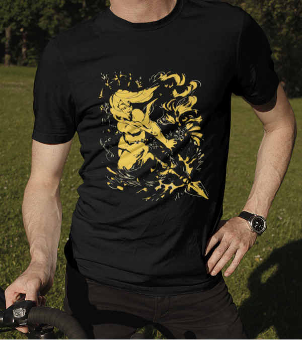 Galaxy Gal HelloWinter Vintage Warrior Fantasy Scene T-Shirt
