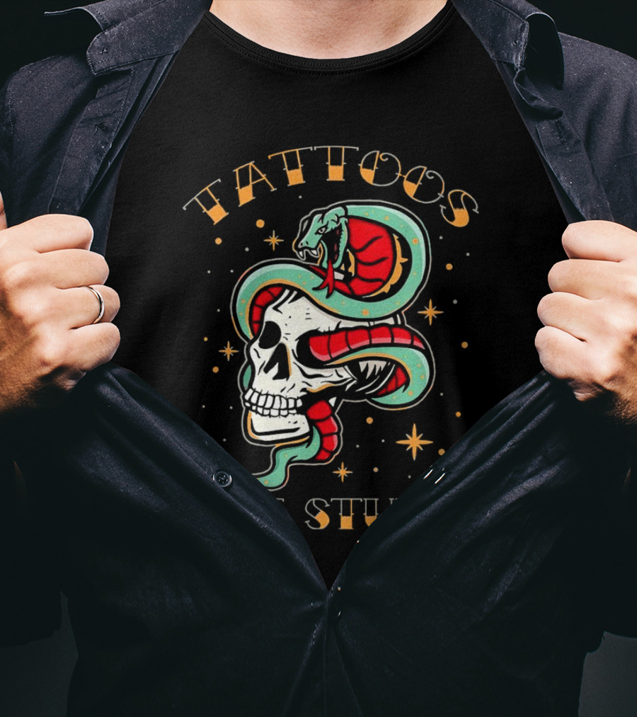 Tattoos Are Stupid Skull And Snake T-Shirt
