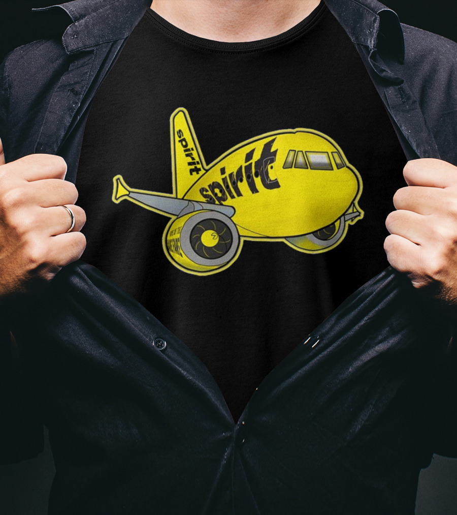 Spirit Airlines Airbus Cartoon Airplane T-Shirt