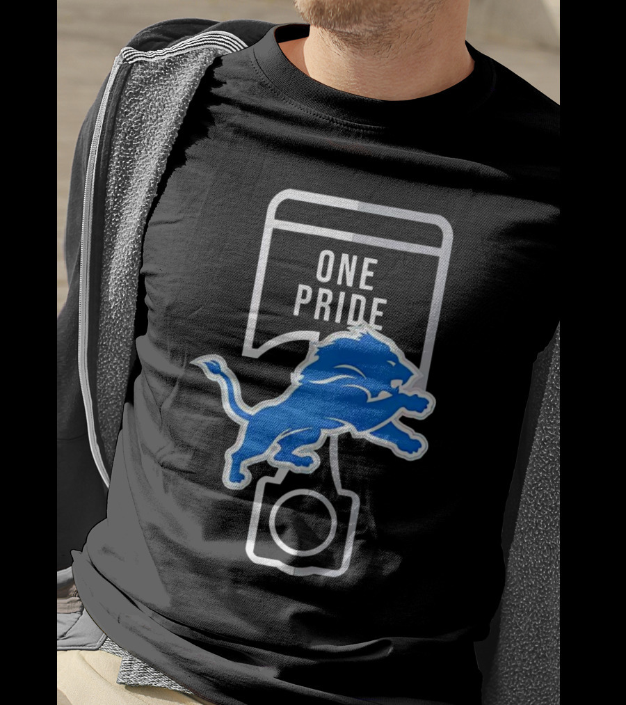 Detroit Lions One Pride Blue Lion T-Shirt