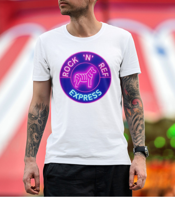 Rock 'N' Ref Express Jesse Beeler Tag Neon Zebra T-Shirt