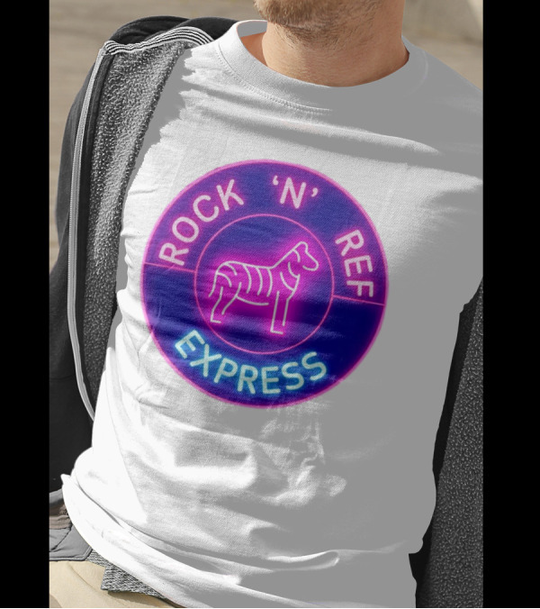Rock 'N' Ref Express Jesse Beeler Tag Neon Zebra T-Shirt