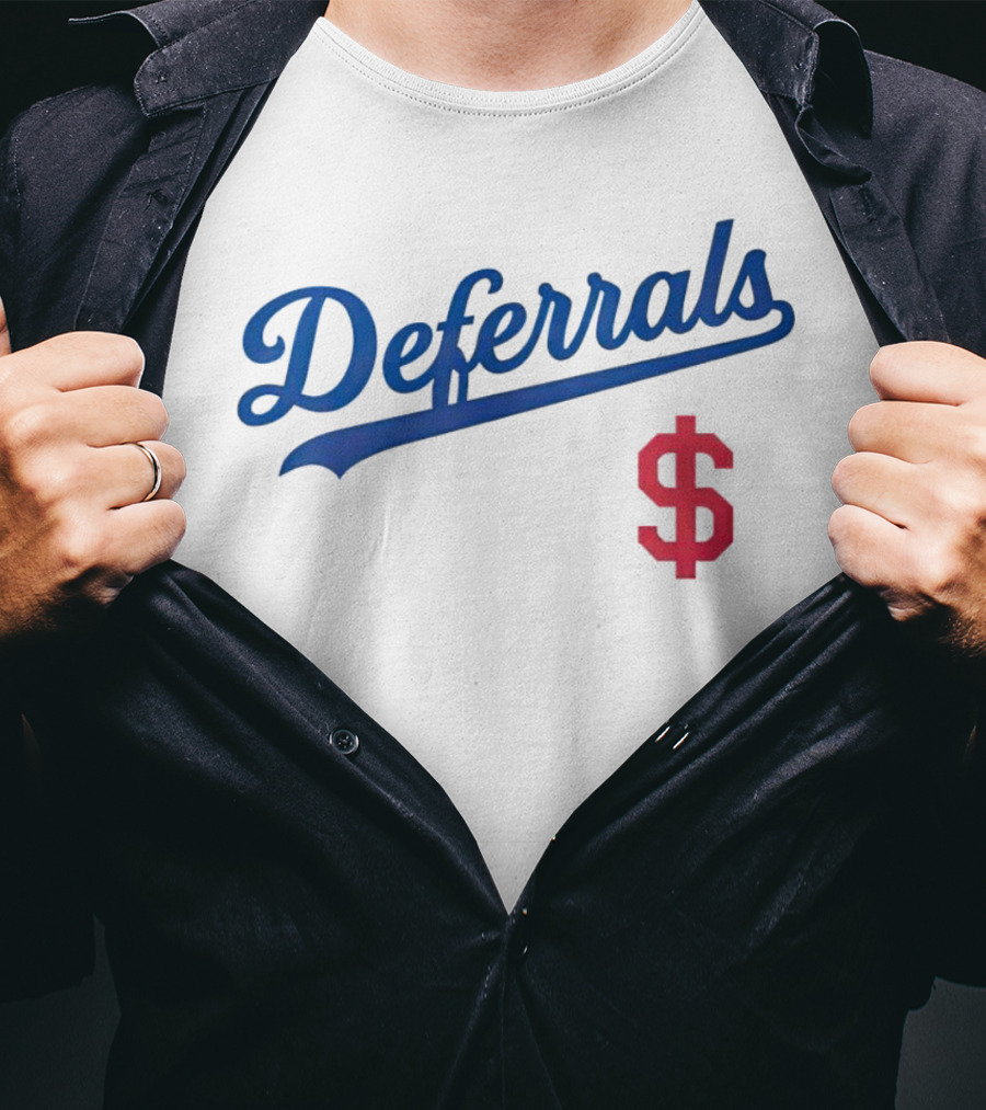 Los Angeles Deferrals Baseball Dollar Sign T-Shirt