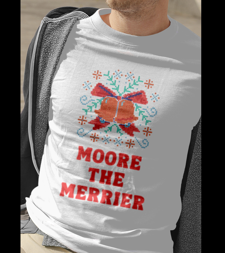 Moore The Merrier Christmas Bow Festive Decor T-Shirt
