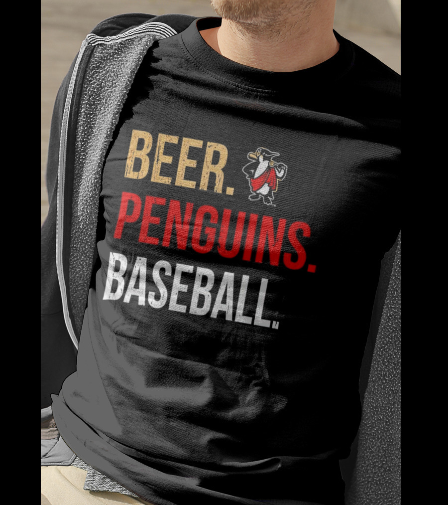 Beer Penguins Baseball 108 Stitches T-Shirt