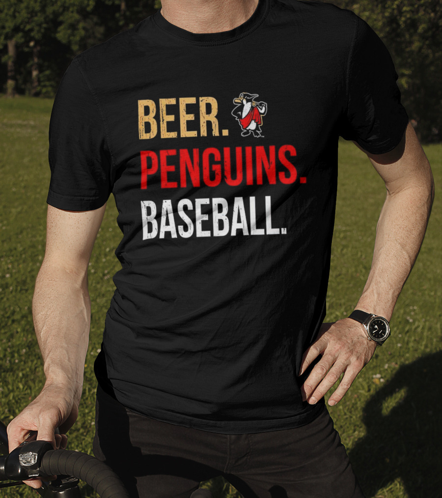 Beer Penguins Baseball 108 Stitches T-Shirt