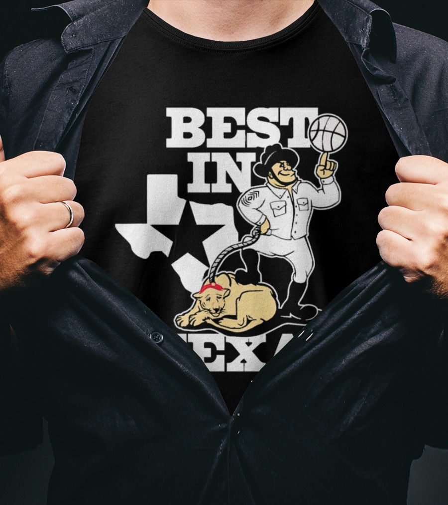 Best IN Texas Basketball Star Cowboy And Panther T-Shirt